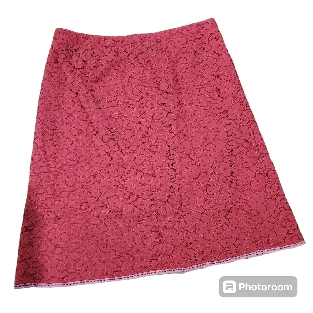Context Lace Floral Knee Length Skirt Size 8P.